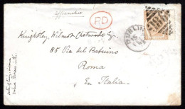 1872 Cover To Rome With 6d Pale Chestnut From Pl.11 Tied By Dublin Duplex, Very Clean, Minute Docketing Left - Préphilatélie