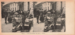 Paris - Carte Stéréoscopique - Les Marchands De Bric A Brac - Animé - Dim.7.5/8.5 Cm - Carte Postale Ancienne - Straßenhandel Und Kleingewerbe