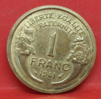 1 Franc Morlon 1941 - SUP - Pièce Monnaie France - Article N°1077 - 1 Franc