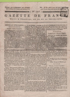 GAZETTE DE FRANCE 23 PRAIRIAL AN 9 - LONDRES / PORTUGAL - EGYPTE - VERONNE - VIENNE - RIGA - SUEDE - PERIGUEUX BRIGANDS - 1800 - 1849