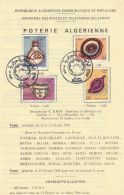 ALGERIA ALGERIE - 1984 POTERIE POTTERY POTERY - OFFICIAL PHILATELIC BROCHURE NOTICE FOLDER - FDC DOCUMENT - RARE - Porcelaine