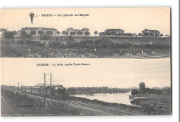 CPA 44 Ancenis Vue Générale De L'Hôpital Et  Le Train Rapide Paris-Nantes - Ancenis