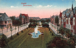 Allemagne - Crefeld - Bismarckplatz - Colorisé - Fontaine - Carte Postale Ancienne - Duesseldorf