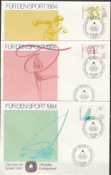 BRD FDC 1984 Nr.1206 -1208 Sporthilfe, Olympische Sommerspiele 1984  ( D6520) - 1981-1990