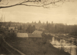 Josselin * 1931 * Ligne Chemin De Fer Morbihan Rails , Et Château * Photo Ancienne 10.4x7.4cm - Josselin