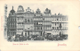 BELGIQUE - BRUXELLES - Place De L'Hôtel De Ville - Carte Postale Ancienne - Piazze