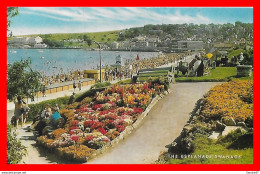 CPSM/gf  SWANAGE (Royaume-Uni)   The Esplanade, Animé, La Plage..*6846 - Swanage