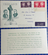 1962 FIRST DAY COVER THE 100TH OF THE DEATHS OF THE IRISH SCHHOLARS JOHN.... & EUGENE ... - Briefe U. Dokumente