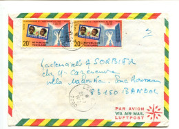 PHILATELIE - Rép. Togolaise - Affranchissement Sur Lettre - TIMBRE Sur TIMBRE / An. De L'Indépendance - Briefmarken Auf Briefmarken