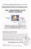 ALGERIA ALGERIE - 1996 FIGHT AGAINST DRUGS DROGUE - OFFICIAL PHILATELIC BROCHURE NOTICE FOLDER - FDC DOCUMENT - RARE - Droga