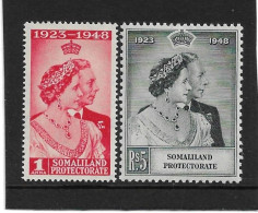 SOMALILAND 1949 SILVER WEDDING SET  LIGHTLY MOUNTED MINT Cat £8.85 - Somaliland (Protectorate ...-1959)