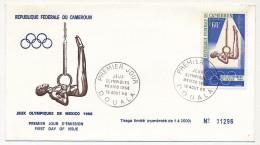 Cameroun => Env FDC => 60F Jeux Olympiques De Mexico 1968 - 19 Aout 1968 - Douala - Camerún (1960-...)