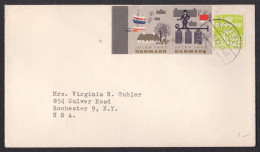 DENMARK DANMARK 1962 TO NEW YORK U.S.A  COVER WITH VIGNETTE LABEL CINDERELLA - Interi Postali