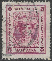 Indore (Holkar) State(India). 1904-20 Maharaja Tukoji Dao Holkar III. ½a Used. SG 10 - Holkar