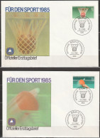 Berlin FDC 1985 MiNr.732 - 733 Sporthilfe Basketball EM ( D 6978 ) Günstige Versandkosten - 1981-1990