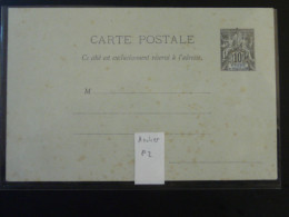 Entier Postal Carte Postale Type Sage 10c Noir N°6 St-Pierre Et Miquelon (ex 1) - Covers & Documents