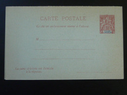 Entier Postal Carte Postale Avec Réponse Type Sage 10c Rouge Sur Bleu N°17 St-Pierre Et Miquelon (ex 1) - Briefe U. Dokumente