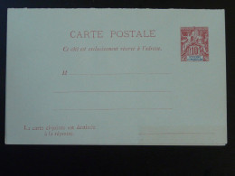 Entier Postal Carte Postale Avec Réponse Type Sage 10c Rouge Sur Bleu N°17 St-Pierre Et Miquelon (ex 3) - Interi Postali