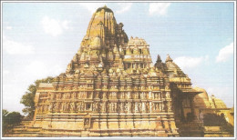 India Khajuraho Temples MONUMENTS - PARSVANATH Temple Of The Eastern Group Picture Post CARD New As Per Scan - Hinduism