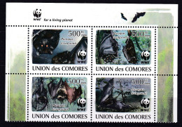 Comoro Islands, Fauna, WWF, Bats MNH / 2009 - Bats