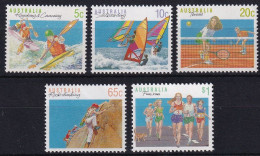 MiNr. 1182 - 1186 Australien (Commonwealth) 1990, 17. Jan./2005, 1. Dez. Freimarken: Sport - Postfrisch/**/MNH - Mint Stamps