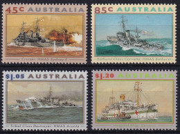 MiNr. 1340 - 1343 Australien (Commonwealth) 1993, 7. April./2005, 21. April. Kriegsschiffe - Postfrisch/**/MNH - Ongebruikt
