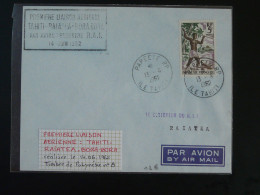 Lettre Premier Vol Première Liaison Aérienne Tahiti Raiatea Polynesie Francaise 1962 - Briefe U. Dokumente