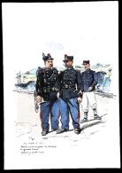 ► Uniforme Douane   Clairon Et Sous-Brigadier   1852-1870  Carte-Double - Douane