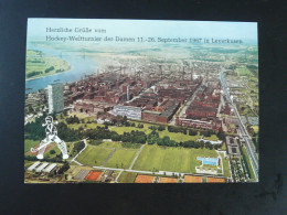 Entier Postal Stationery Championnat Du Monde Hockey World Cup Leverkusen Allemagne Germany 1967 - Hockey (Field)