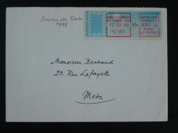 Lettre Vignette D'affranchissement ATM Journée Du Timbre Marly 57 Moselle 1988 - 1985 Papier « Carrier »