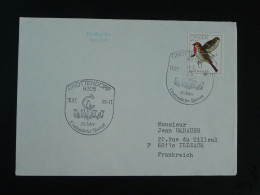 Oiseau Bird Oblitération Sur Lettre Postmark On Cover Crottendorf DDR 1988 - Afstempelingen & Vlagstempels