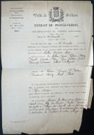 DOCUMENT PUY DE DOME / BILLOM 1906 CESSATION DE LA DISTRIBUTION DES TELEGRAMMES A TINLHAT - Manuscrits