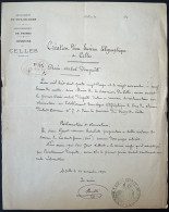 DOCUMENT PUY DE DOME / CELLES 1892  LIGNE TELEGRAPHIQUE - Manuscrits