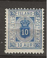1876 MNH Iceland Mi 5B Postfris - Dienstmarken