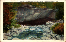 New York Adirondacks Pottersville Natural Stone Bridge Curteich - Adirondack