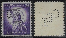 USA 1914/1965 Stamp With Perfin CEI By Chicago & Eastern Illinois Railroad General Offices Lochung Perfore - Perforés