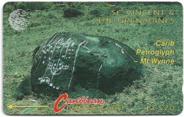 St. Vincent - C&W (GPT) - Carib Petroglyph, 5CSVB, 1992, 22.000ex, Used - St. Vincent & Die Grenadinen