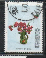 CHINA REPUBLIC CINA TAIWAN FORMOSA 1986 FLORAL ARRANGEMENTS 8$ USED USATO OBLITERE' - Used Stamps