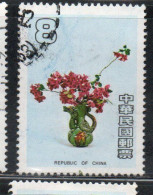 CHINA REPUBLIC CINA TAIWAN FORMOSA 1986 FLORAL ARRANGEMENTS 8$ USED USATO OBLITERE' - Gebruikt