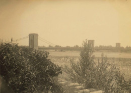 Orgon * 1931 * Pont Suspendu Sur La Durance * Photo Ancienne 10.2x7.4cm - Autres & Non Classés