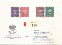 R Brief  "Dienstmarken Vaduz" - Gelsenkirchen       1969 - Storia Postale