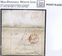 Ireland Cavan Astronomy 1840 Letter From Kilnacrott To Airy At Greenwich Observatory With POST PAID Of Virginia - Préphilatélie