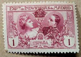 1907 Spanien Mi.AI E (gez. 11+1/2), 1Pta /* - Nuevos