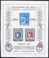 Argentina 1956 Stamp On Stamp Souvenir Sheet Unmounted Mint. - Neufs