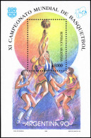 Argentina 1990 World Basketball Championship Souvenir Sheet Unmounted Mint. - Neufs