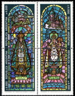 Argentina 1991 Christmas. Stained Glass Windows From Church Of Our Lady Of Lourdes Unmounted Mint. - Neufs