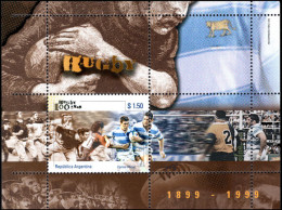 Argentina 1999 Centenary Of Argentine Rugby Union Souvenir Sheet Unmounted Mint. - Neufs