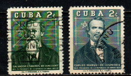 CUBA - 1959 - Presidents:  Salvador Cisneros Betancourt, Carlos Manuel De Cespedes - USATI - Oblitérés