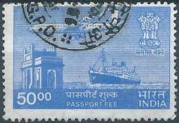 INDIA - INDIAN,Revenue Stamp Tax Fiscal Passport FEE,Obliterated - Dienstmarken