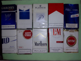 Lot De 10 Boites Tabac Vides - Cajas Para Tabaco (vacios)